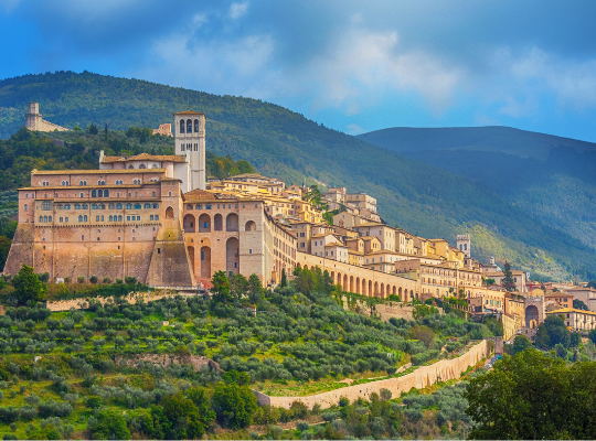 Recorrido a pie por la Umbría italiana con la capital Perugia 2021