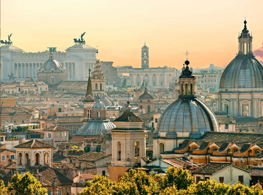 Calles antiguas en Roma